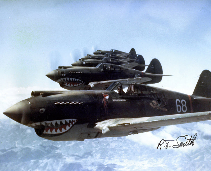 P-40 Warhawks from 3rd Squadron AVG "Hell's Angels" Flying Tigers 1942