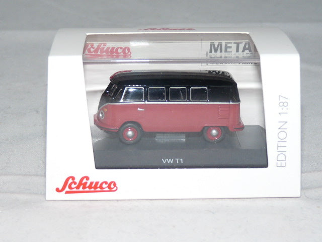 Volkswagen Type 2 T1c Bus (Black/Red), 1:87 Scale Diecast Model Packaging