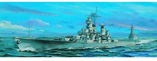 USS Iowa Battleship BB-61 1984, 1:700 Scale Model Kit By Trumpeter