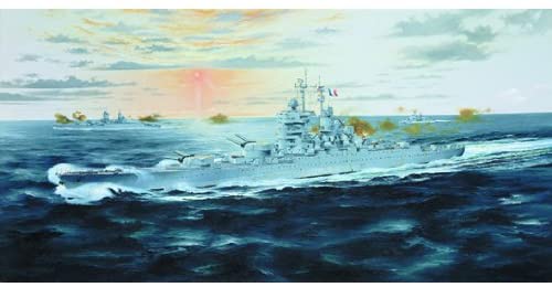 Jean Bart French Battleship 1955, 1:700 Scale Model Kit Box Art