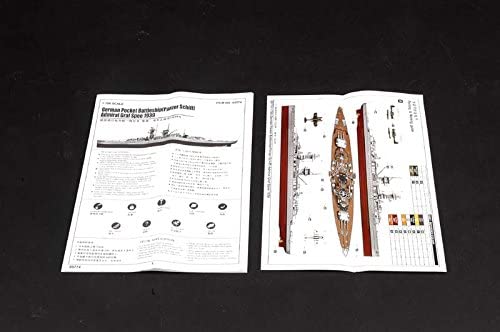 Admiral Graf Spee Pocket Battleship 1939, 1:700 Scale Model Kit Instructions