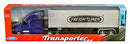 Freightliner Cascadia Sleeper Cab (Blue) With Container Van (Gray) 1:32  Scale Model  Box