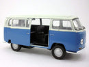 VW 1972 T2 Bus  (Blue) 1/38 Scale Model Car By Welly Side View