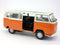VW 1972 Bus T2 (Orange)  1/38 Scale Model By Welly Side Veiw