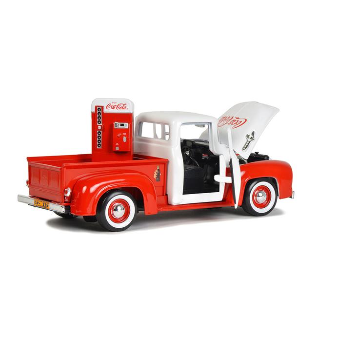 Ford F-100 Pickup 1955 “Coca-Cola” 1:24 Scale Diecast Model Right Rear View
