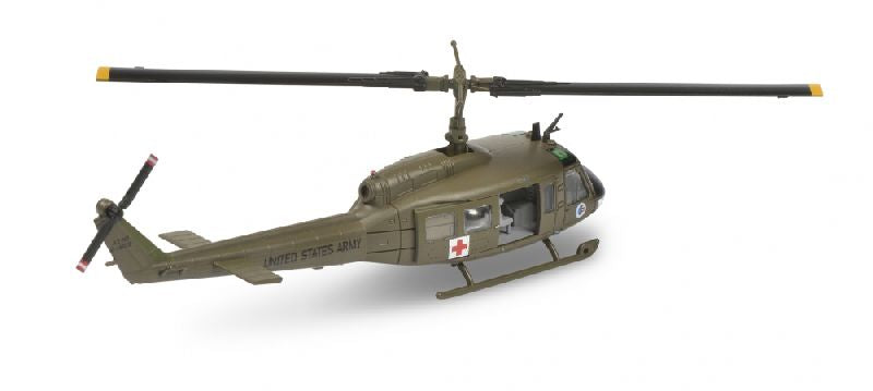 Bell UH-1H Iroquois Huey US Army 1:87 Scale Diecast Model Right Rear View