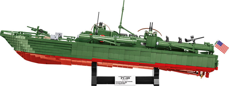 Patrol Torpedo Boat PT-109, 3726 Piece Block Kit Port Side View