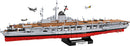 Graf Zeppelin Aircraft Carrier 1:300 Scale, 3136 Piece Block Kit Side View On Stand