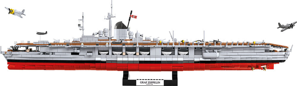 Graf Zeppelin Aircraft Carrier 1:300 Scale, 3136 Piece Block Kit Side View