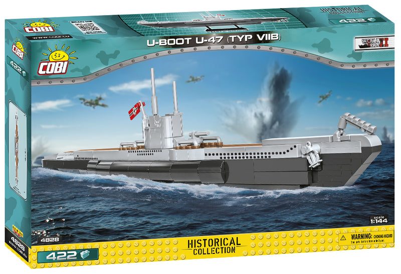 U-Boot U-47 Type VIIB Submarine, 422 Piece Block Kit