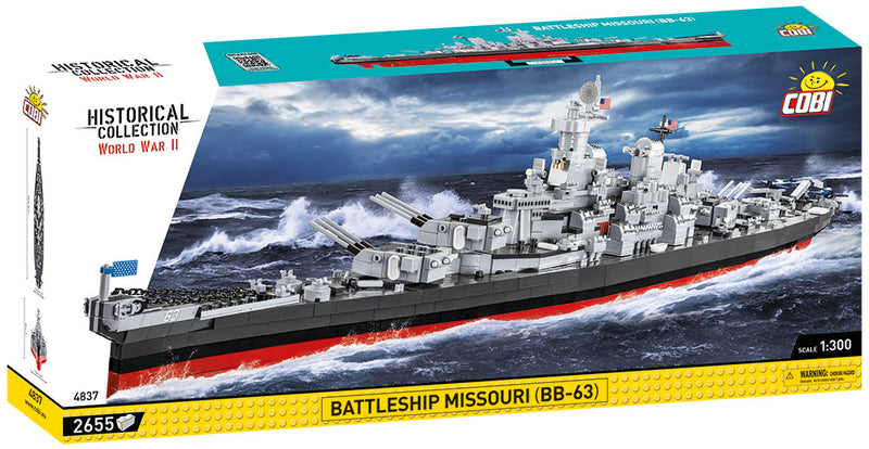 USS Missouri Battleship BB-63, 1/300 Scale 2655 Piece Block Kit