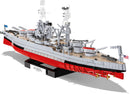 USS Arizona Battleship, 1/300 Scale 2046 Piece Block Kit Left Rear View