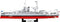 USS Arizona Battleship, 1/300 Scale 2046 Piece Block Kit Port Side View
