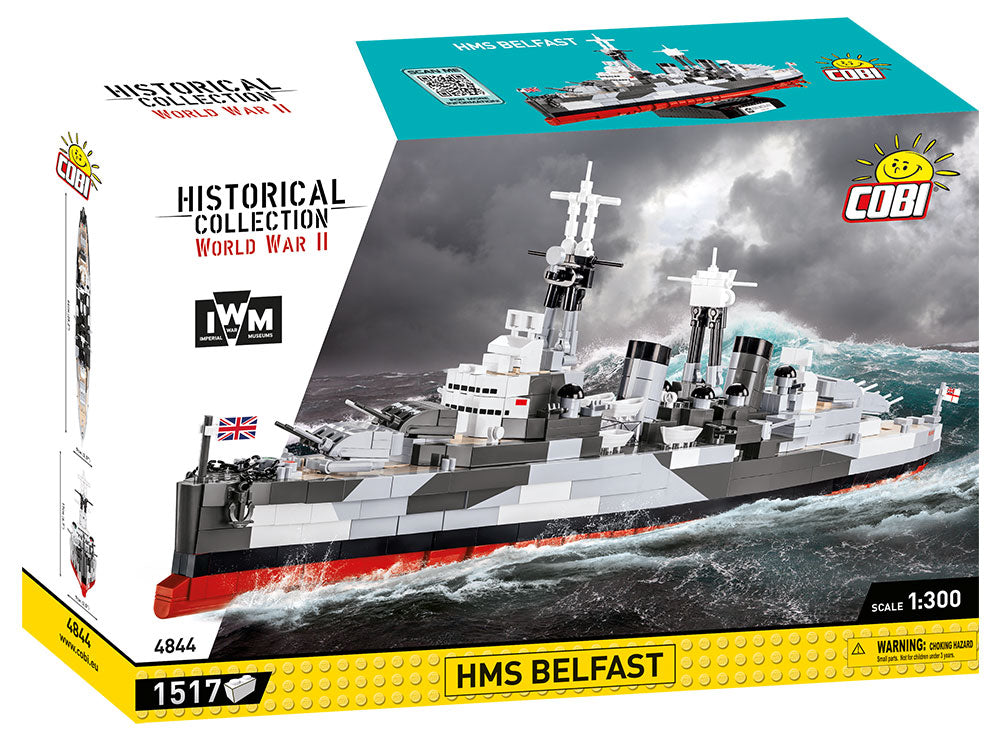 HMS Belfast Light Cruiser 1:300 Scale, 1517 Piece Block Kit