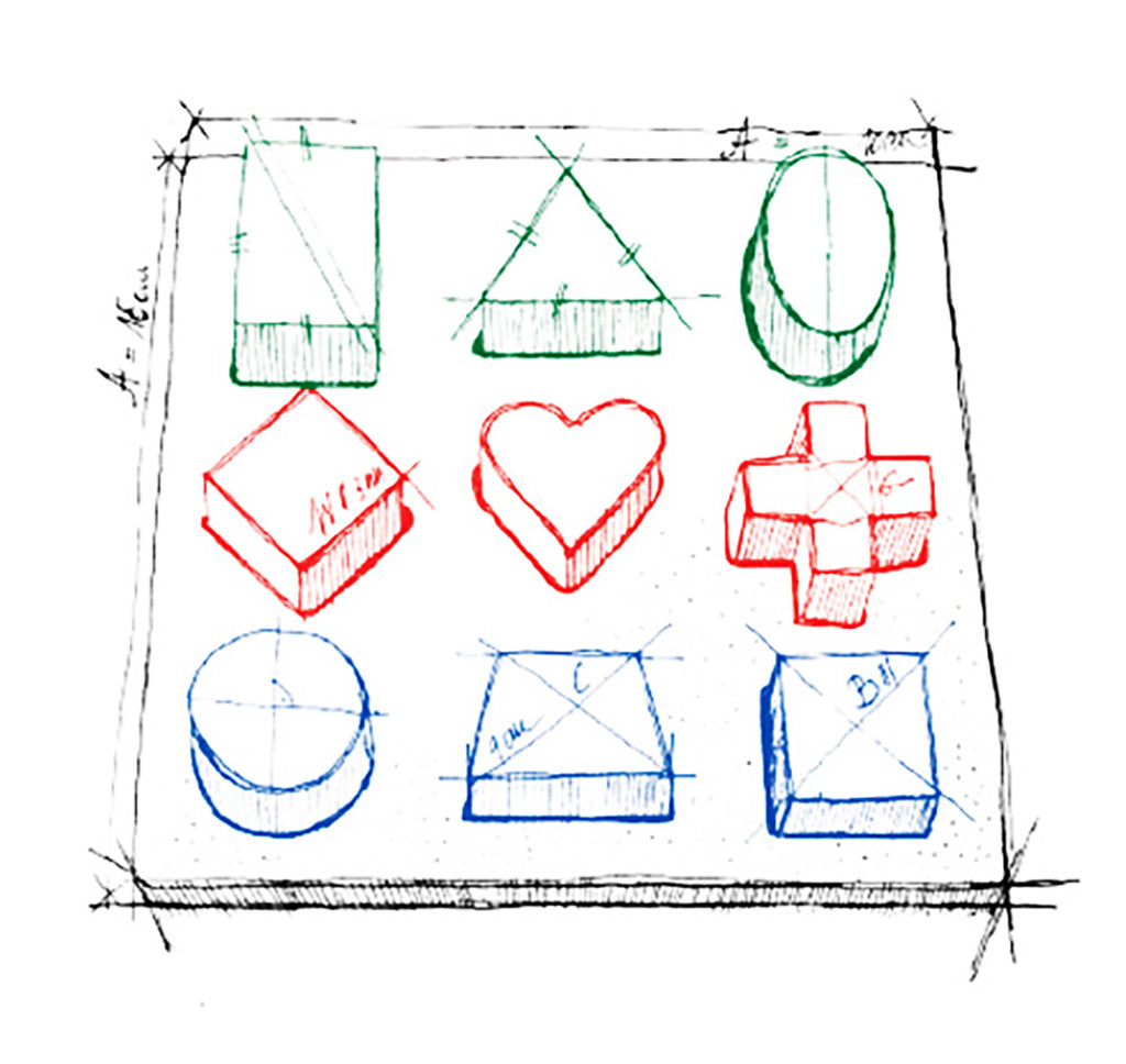 Wooden Story Rainbow Shape Puzzle Board