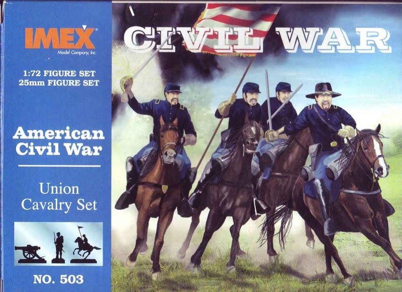 American Civil War Union Cavalry, 1/72 Scale Plastic Figures