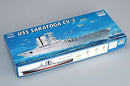 USS Saratoga Aircraft Carrier CV-3 1936, 1:700 Scale Model Kit By Trumpeter