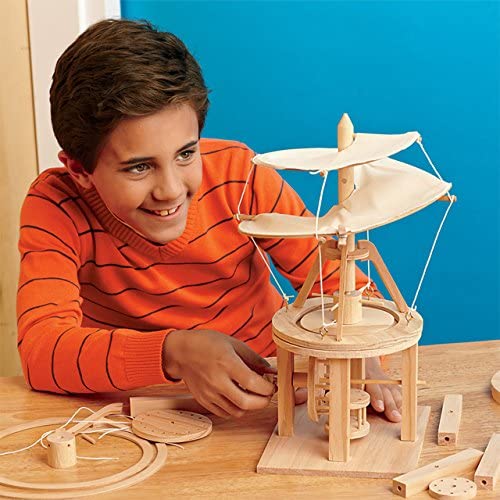 Leonardo Da Vinci Aerial Screw (Helicopter) Wooden Kit By Pathfinders Design 