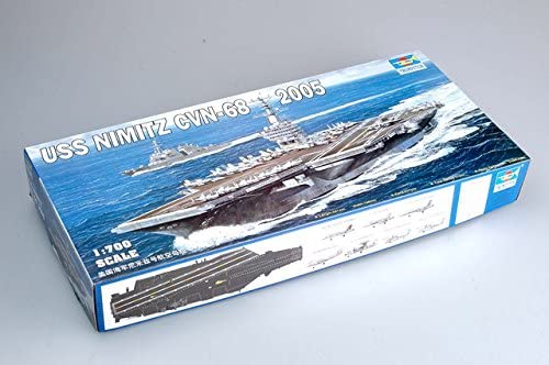 USS Nimitz Aircraft Carrier CVN-68 2005, 1:700 Scale Model Kit By Trumpeter