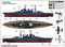 USS Tennessee BB-43 1941, 1:700 Scale Model Kit Paint Guide