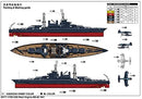 USS West Virginia BB-48 1941, 1:700 Scale Model Kit Paint Guide