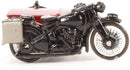 BSA Motorcycle w/ Sidecar Royal Mail Livery,1:76 (OO)  Scale Model Right Side View