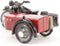 BSA Motorcycle w/ Sidecar Royal Mail Livery,1:76 (OO)  Scale Model Left Quarter Rear  View