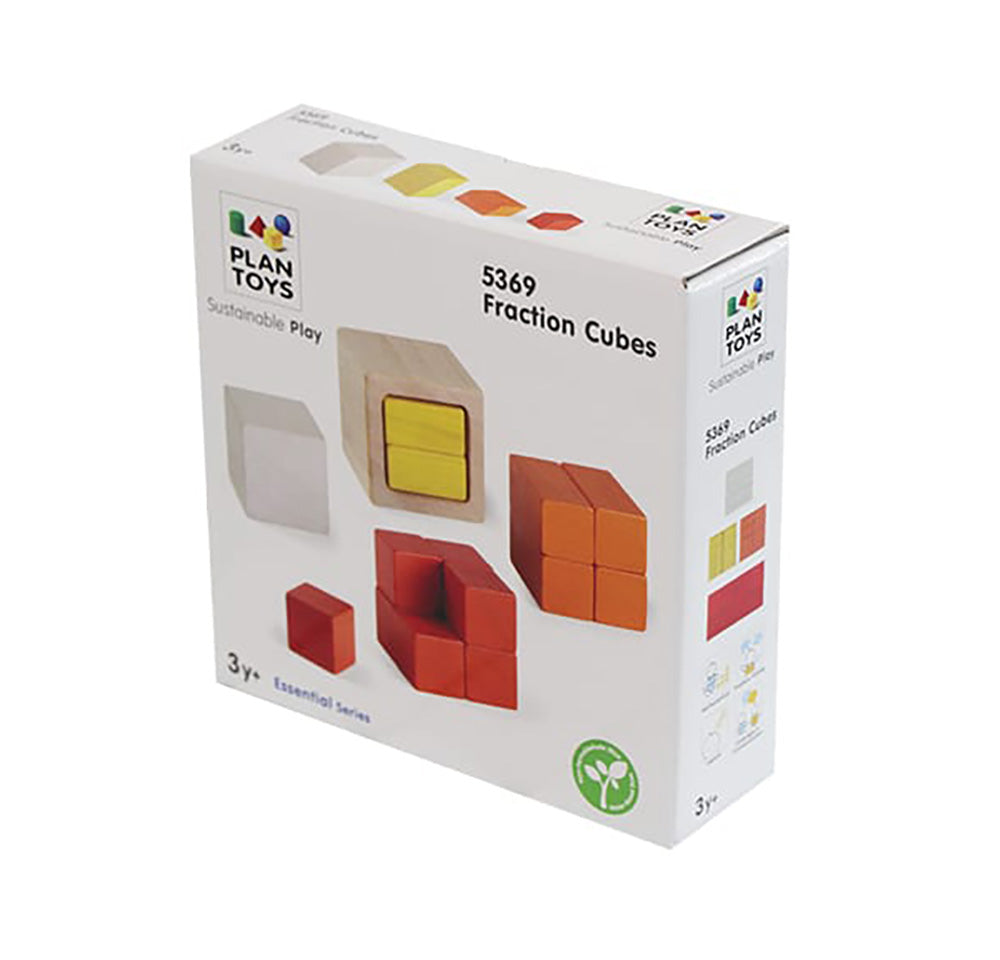 Fraction Cubes Wooden Blocks By Plan Toys Box Front