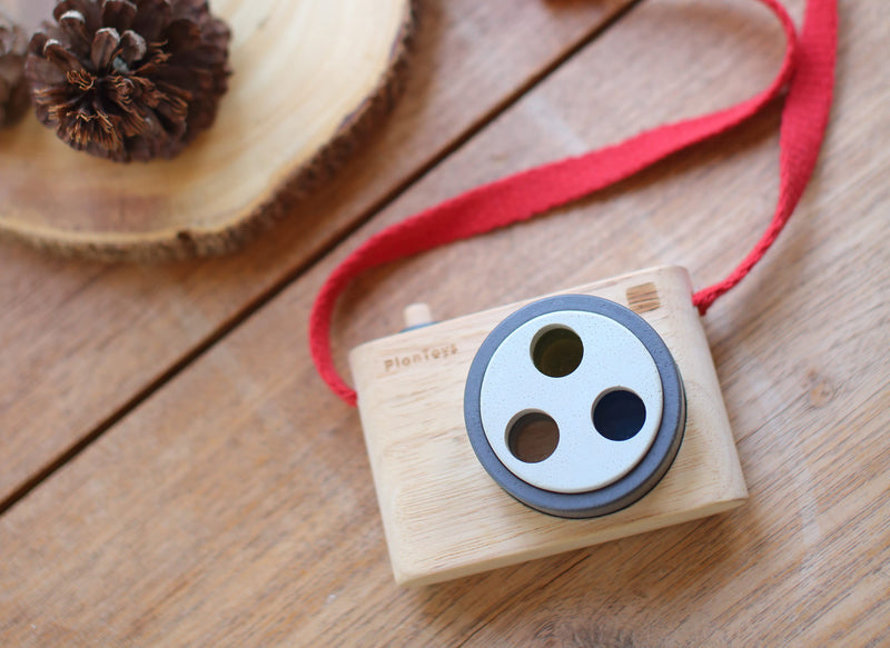 Colored Snap Camera Wooden Toy By Pan Toys