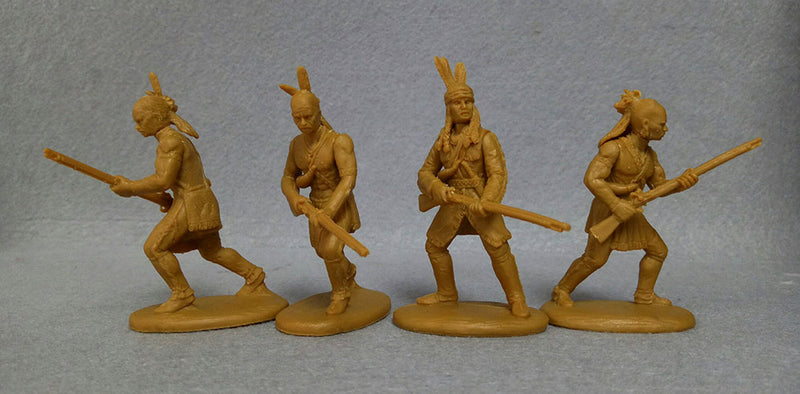 War of 1812 Woodland Indians (Tecumseh’s) 1812 - 1815, 54 mm (1/32) Scale Plastic Figures Rifle Poses