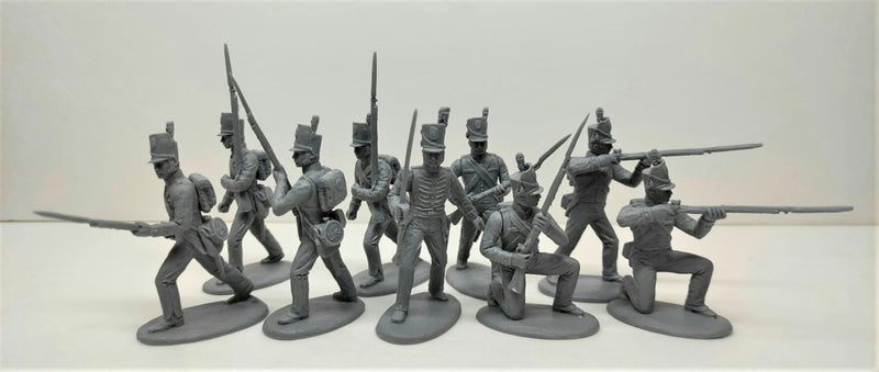 War of 1812 US Infantry 1812 - 1815, 54 mm (1/32) Scale Plastic Figures
