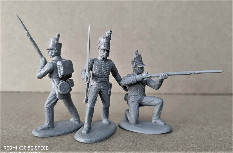 War of 1812 US Infantry 1812 - 1815, 54 mm (1/32) Scale Plastic Figures Detail