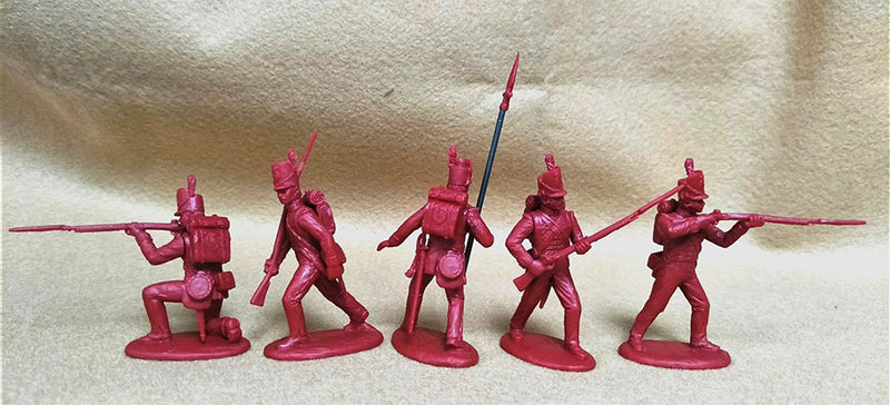 Napoleonic Wars British Line Infantry (Centre Company) 1803 – 1815, 54 mm (1/32) Scale Plastic Figures Close Up