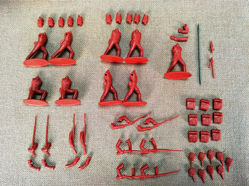 Napoleonic Wars British Line Infantry (Centre Company) 1803 – 1815, 54 mm (1/32) Scale Plastic Figures Kit Contents