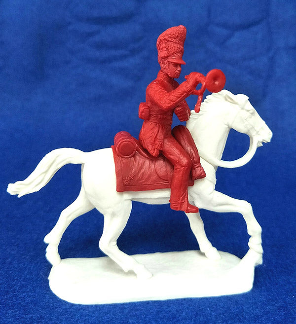 Napoleonic Wars British Scots Greys Cavalry 1803 –1815, 54 mm (1/32) Scale Plastic Figures Bugler