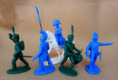Napoleonic Wars French Line Command, 54 mm (1/32) Scale Plastic Figures Close Up View