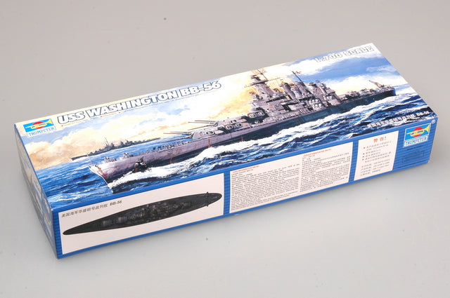 USS Washington Battleship BB-56, 1:700 Scale Model Kit By Trumpeter