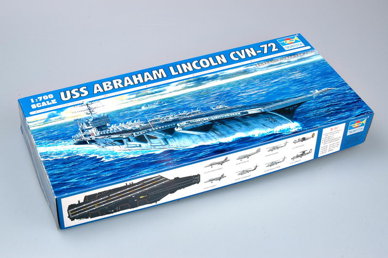 USS Abraham Lincoln Aircraft Carrier CVN-72 2004, 1:700 Scale Model Kit By Trumpeter