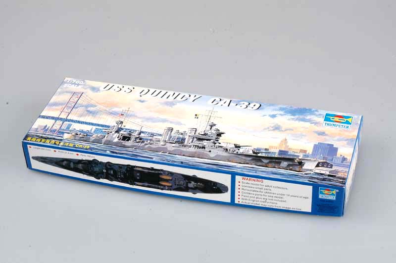 USS Quincy Heavy Cruiser CA-39 1942, 1:700 Scale Model Kit