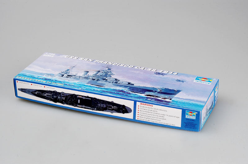 USS San Francisco Heavy Cruiser CA-38 1944, 1:700 Scale Model Kit