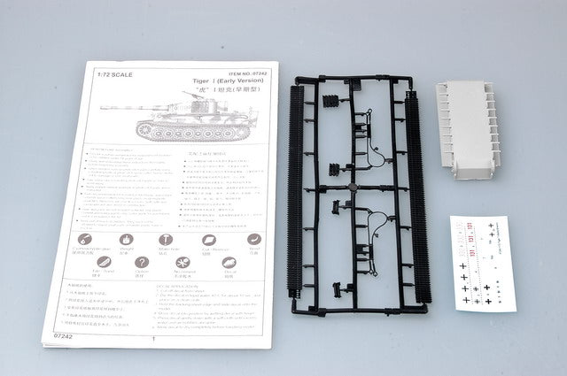 Tiger I (Early Production) ,1:72 Scale Model Kit Instructions 