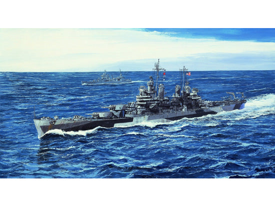 USS Pittsburgh Heavy Cruiser CA-72 1944, 1:700 Scale Model Kit Box Art