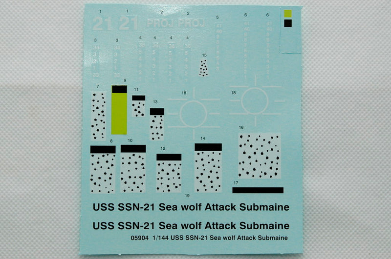 USS Seawolf (SSN-21) Attack Submarine 1:144 Scale Model Kit By Trumpeter Decals
