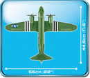Douglas C-47 Skytrain (Dakota), 550 Piece Block Kit By Cobi Top View Dimensions