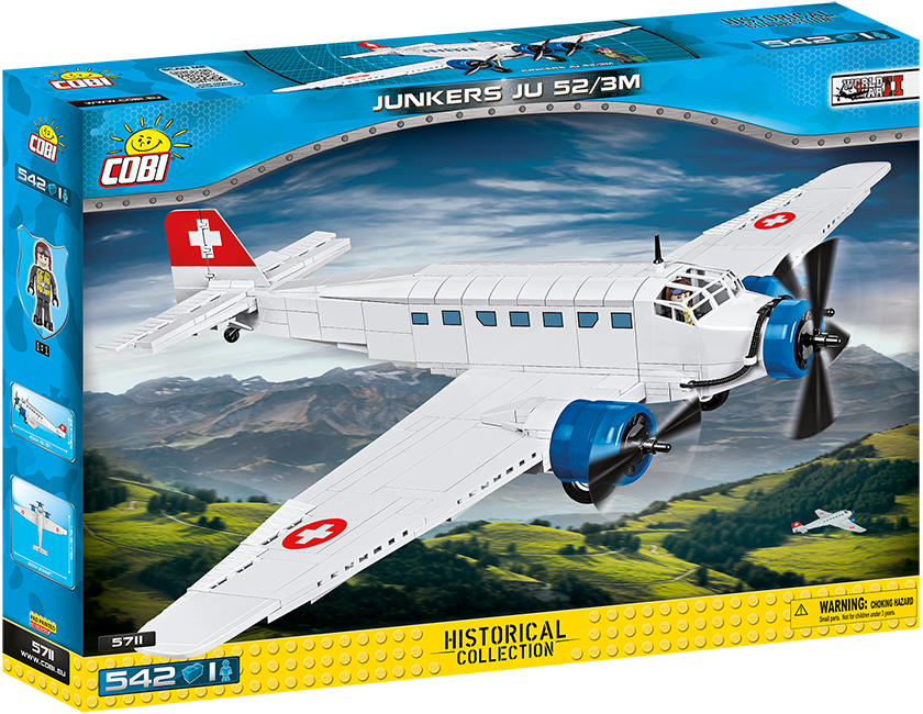 Junkers Ju 52/3m Swiss Air, 542 Piece Block Kit