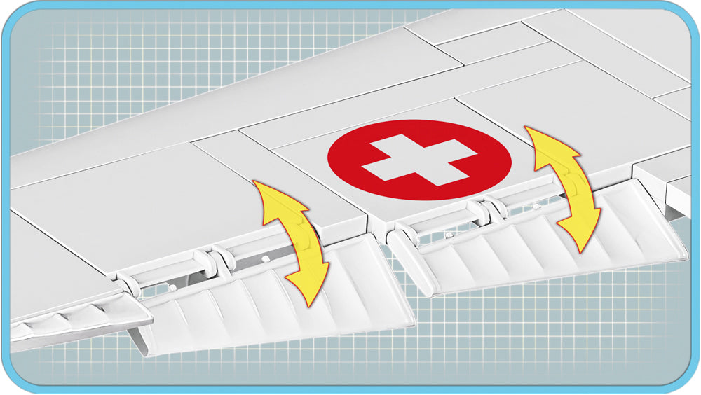 Junkers Ju 52/3m Swiss Air, 542 Piece Block Kit Wing Details