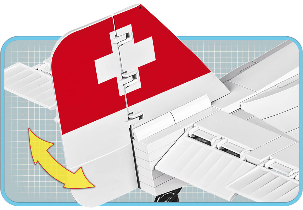 Junkers Ju 52/3m Swiss Air, 542 Piece Block Kit Tail Detail