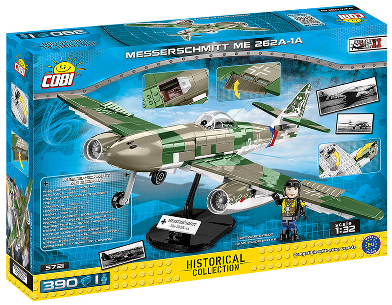 Messerschmitt Me 262A-1A, 390 Piece Block Kit Back Of Box