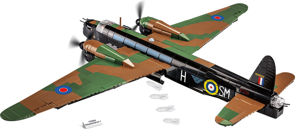 Vickers Wellington Mk.II, 1162 Piece Block Kit Left Rear View