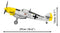 Messerschmitt Bf 109 E-3, 333 Piece Block Kit Left Side View Dimensions